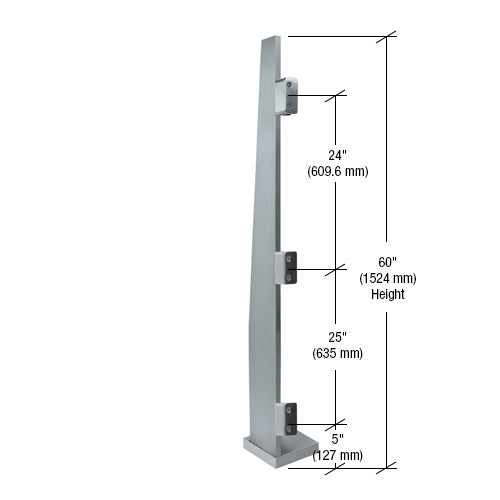 CRL Brushed Stainless Metropolis 60" Left End Post