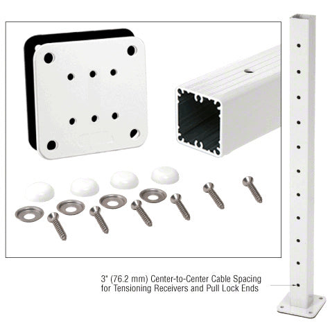 CRL 36" Tall Cable Post Kit Prepped for Flip-Toggle End