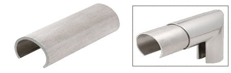 CRL Mill Aluminum 4" x 2-1/2" Oval Connector Sleeve for Cap Railing, Cap Rail Corner, and Hand Railing