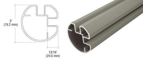 CRL AWS 3" Diameter Round 90 Degree Corner Post - 60"