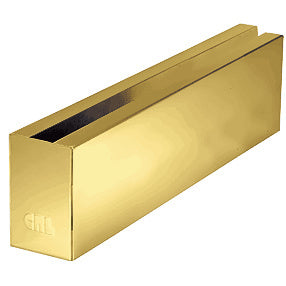 CRL Polished Brass 12" Welded End Cladding for B6S Series Square Base Shoe *DISCONTINUED*