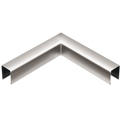 CRL Stainless U-Channel 90 Degree Horizontal Corner for 1/2" Glass Cap Railing