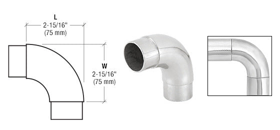 CRL EZ Radius 90 Degree Corner for 2" Tubing