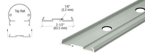 CRL Pre-Punched 241" Top Rail Infill for Pickets