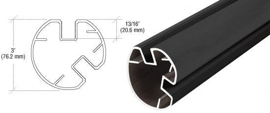 CRL AWS 3" Diameter Round 135 Degree Post Only - 60"