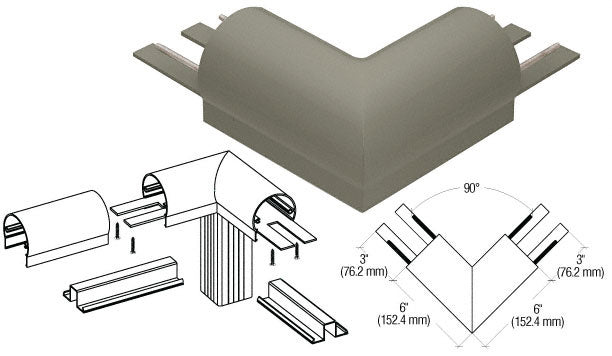 CRL 300 Series Top Cap 90º Corner