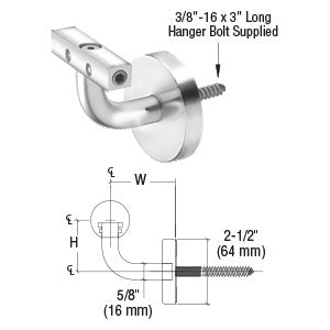 CRL-Blumcraft® Imperial Series Wall Mounted Hand Rail Bracket