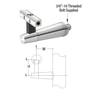 CRL-Blumcraft® Pacific Series Post Mounted Hand Rail Bracket