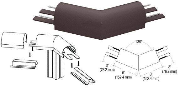 CRL 300 Series Top Cap 135º Corner