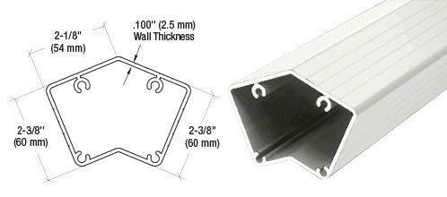 CRL 100 Series 42" 135 Degree Fascia Mount Post Only for 100 Series Rails