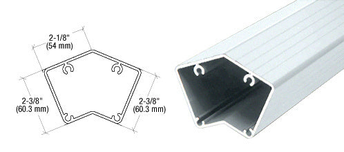 CRL 200, 300, 350, and 400 Series 42" 135 Degree Fascia Mount Post Only