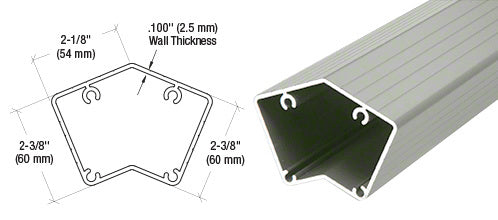 CRL 100 Series 48" 135 Degree Fascia Mount Post Only for 100 Series Rails