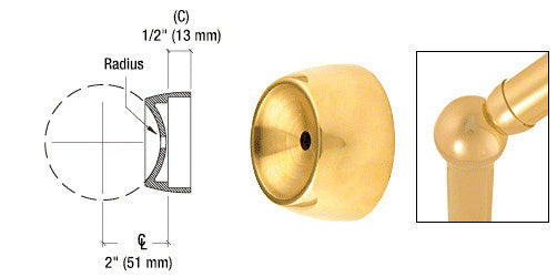 CRL 3-5/16" Ball Type Angle Collar for 2" Tubing