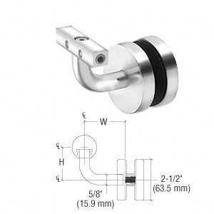 CRL-Blumcraft® Imperial Series Glass Mounted Hand Rail Bracket