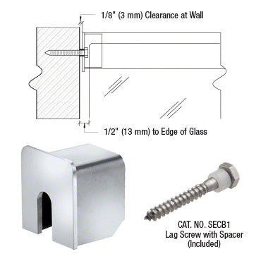 CRL 11 Gauge Stabilizing End Cap for 1-1/4" x 1-5/16" Cap Rail