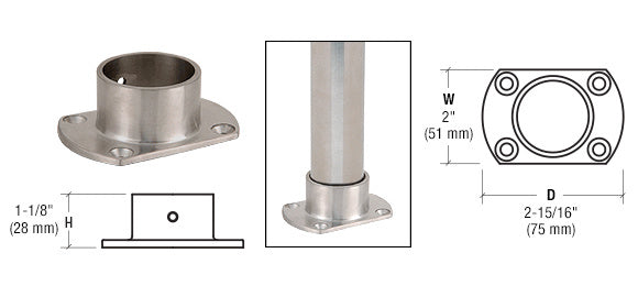 CRL Cut Flange for 1-1/2" Tubing