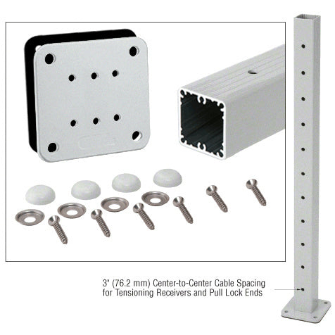 CRL 42" Tall Cable Post Kit Prepped for Flip-Toggle End