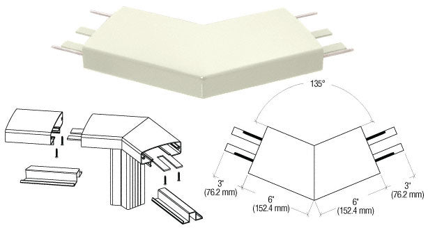 CRL 400 Series Top Cap 135º Corner