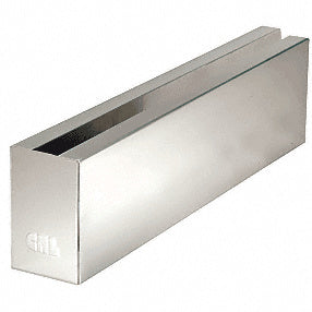 CRL Brushed Stainless 12" Welded End Cladding for L68S Series Laminated Square Base Shoe