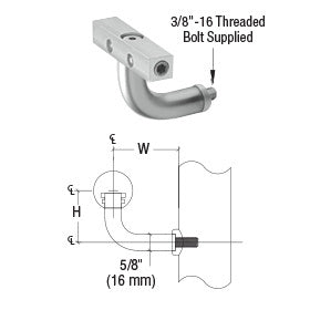 CRL-Blumcraft® Imperial Series Post Mounted Hand Rail Bracket