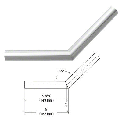 CRL Stainless Steel Wall 135 Degree Corner