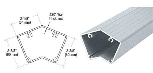 CRL 100 Series 42" 135º Surface Mount Post Only