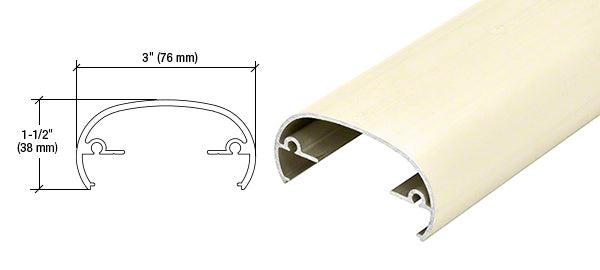 CRL Hansen 320X Series 241" Long Top Rail