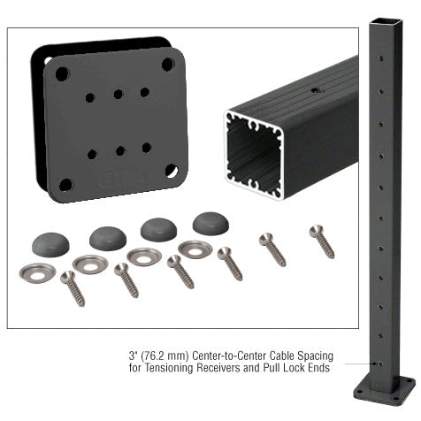 CRL 36" Tall Cable Post Kit Prepped for Flip-Toggle End