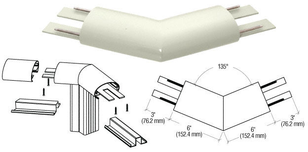 CRL 350 Series Top Cap 135º Corner