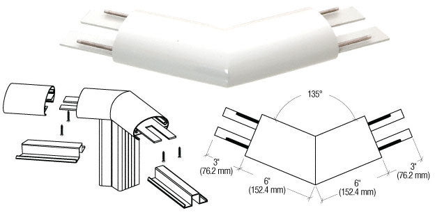 CRL 350 Series Top Cap 135º Corner