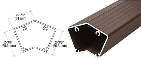 CRL 200, 300, 350, and 400 Series 48" 135 Degree Surface Mount Post