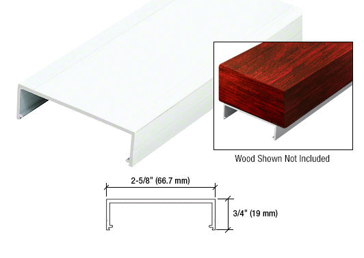 CRL Hansen Top Rail Adaptor for Wood 241" Long