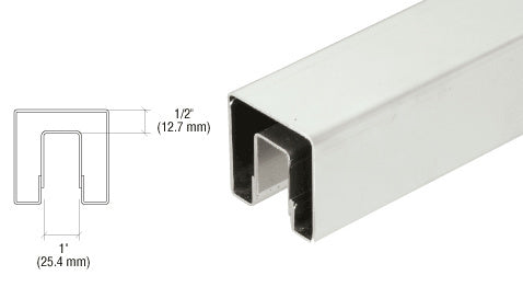 CRL Brushed Stainless 2" Square Premium Cap Rail for 3/4" Glass - 120"