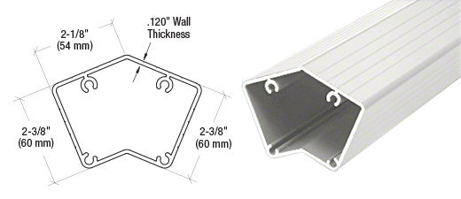 CRL 100 Series 48" 135º Surface Mount Post Only