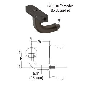 CRL-Blumcraft® Imperial Series Post Mounted Hand Rail Bracket