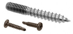 CRL Replacement Screw Pack for Concealed Wood Mount Hand Rail Brackets - 3/8"-16 Thread