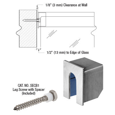 CRL Stainless Stabilizing End Cap for 11 Gauge Cap Railing