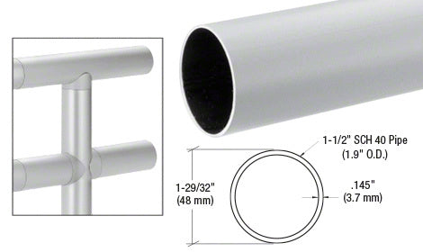 CRL 1.9" Diameter Hand Railing Tubing