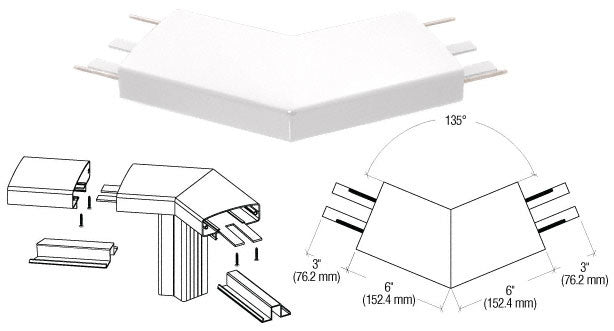 CRL 400 Series Top Cap 135º Corner