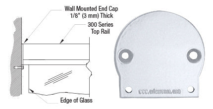 CRL 300 Series Wall Mount End Cap