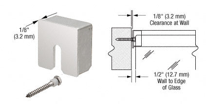 CRL Stainless Square Crisp Stabilizing End Cap for 2" Square Cap Railing