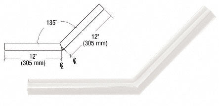 CRL Quick Connect 135º Corner for 1-1/2" Diameter Tubing