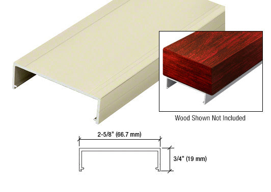 CRL Hansen Top Rail Adaptor for Wood 241" Long