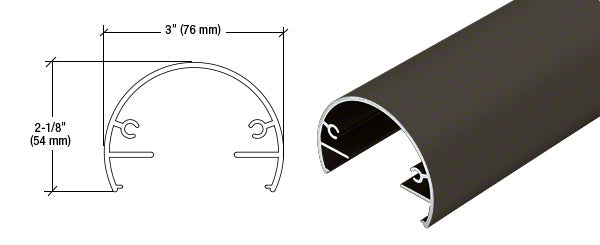 CRL Hansen 300X Series 241" Top Rail