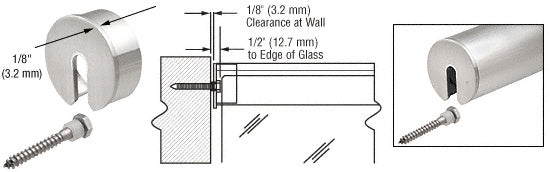 CRL Stainless Stabilizing End Cap for 1.66" Cap Railing