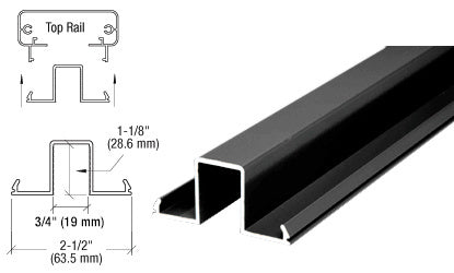 CRL 200, 300, 350, and 400 Series 241" Glass Rail Infill