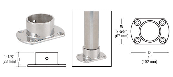 CRL Cut Flange for 2" Tubing