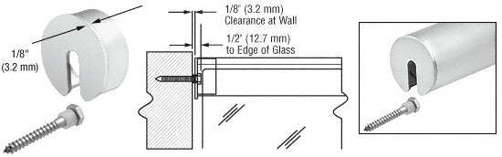 CRL Stabilizing End Cap for 3" Cap Railing