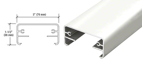 CRL Hansen 200X Series 241" Long Top Rail