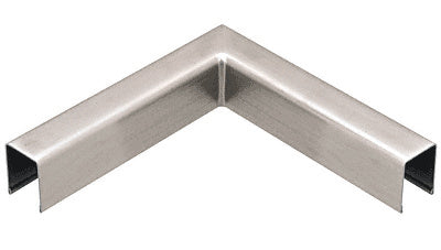 CRL Stainless U-Channel 90 Degree Horizontal Corner for 3/4" Glass Cap Railing